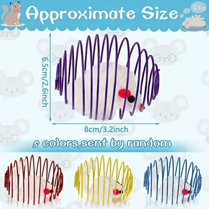 Interactive Cat Spring Toy Set