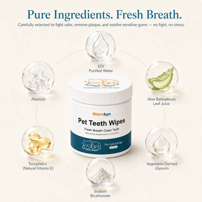 Natural, Odor-Fighting Pet Dental Wipes – Even for Brushing Haters