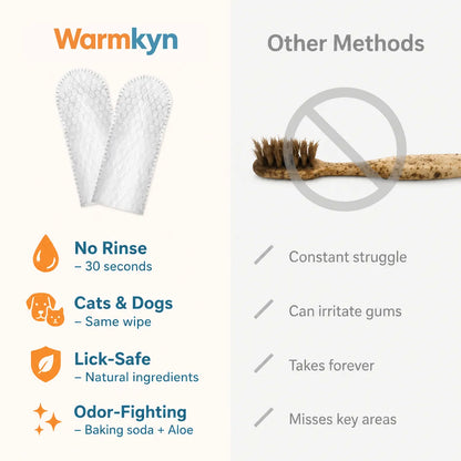 Natural, Odor-Fighting Pet Dental Wipes – Even for Brushing Haters